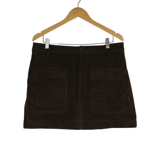 Madewell Utility Mini Skirt in Moleskin Dark Chicory 8 - Picture 4 of 10